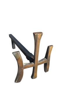 Maria Pergay 1970s bronze andirons in the style of Maria Pergay - 4512976