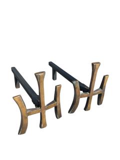 Maria Pergay 1970s bronze andirons in the style of Maria Pergay - 4513139