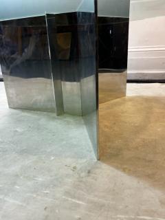 Maria Pergay MODERNIST ALUMINUM AND GLASS COFFEE TABLE - 2809965