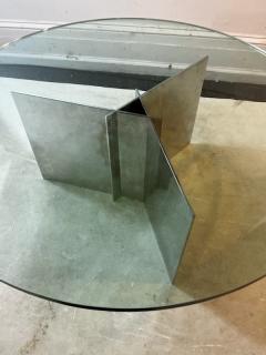 Maria Pergay MODERNIST ALUMINUM AND GLASS COFFEE TABLE - 2809968
