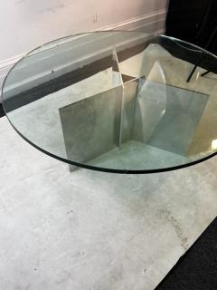 Maria Pergay MODERNIST ALUMINUM AND GLASS COFFEE TABLE - 2809970