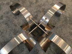 Maria Pergay MODERNIST METAL CURL DESIGN COFFEE TABLE IN THE MANNER OF MARIA PERGAY - 3355572