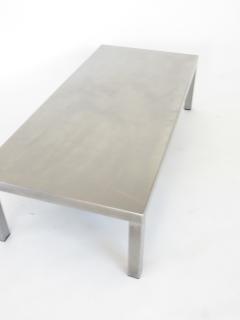 Maria Pergay Maria Pergay Created With Marina Varenne Brushed Stainless Steel Coffee Table - 1288801