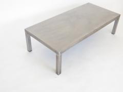 Maria Pergay Maria Pergay Created With Marina Varenne Brushed Stainless Steel Coffee Table - 1288802