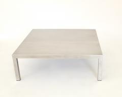 Maria Pergay Maria Pergay Matte Stainless Steel French Coffee Table - 2409472