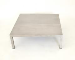 Maria Pergay Maria Pergay Matte Stainless Steel French Coffee Table - 2409474