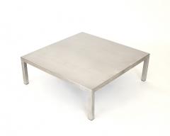 Maria Pergay Maria Pergay Matte Stainless Steel French Coffee Table - 2409477