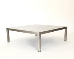 Maria Pergay Maria Pergay Matte Stainless Steel French Coffee Table - 2409478