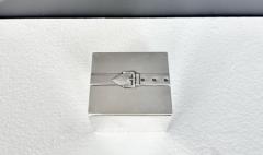 Maria Pergay Maria Pergay Silverplate Small Box with Buckle Motif France c1970 - 4390220