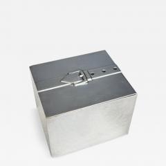 Maria Pergay Maria Pergay Silverplate Small Box with Buckle Motif France c1970 - 4392965