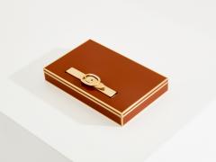 Maria Pergay Maria Pergay for Herm s Paris red lacquer brass jewellery box 1970 - 3705604