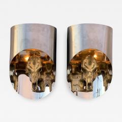 Maria Pergay Pair Totem Sconces Attributed to Maria Pergay - 789664