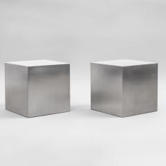 Maria Pergay Pair of cube side tables - 3827131