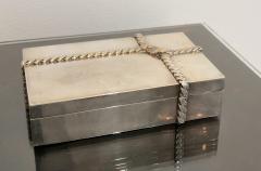 Maria Pergay Petite silver plated box by Maria Pergay France 1970s - 928612