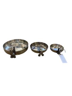 Maria Pergay Set of 3 Silver plated vide poche by Maria Pergay - 4590857