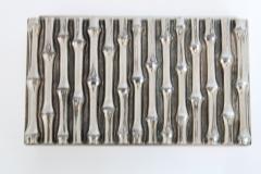 Maria Pergay Silver Plate Box in Faux Bamboo Motif Attributed to Maria Pergay - 4384624