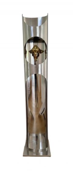 Maria Pergay Skull Floor Lamp in Stainless Steel and Bronze - 4389671