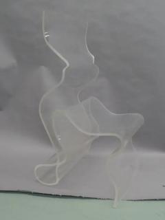 Maria Pergay Unique French Mid Century Lucite Chair attributed to Maria Pergay 1969 - 4105532
