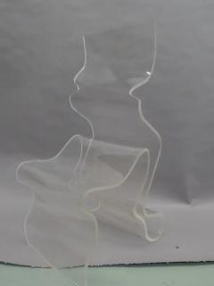 Maria Pergay Unique French Mid Century Lucite Chair attributed to Maria Pergay 1969 - 4105533