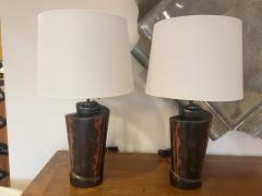 Marianna Van Allesch Pair of American Art Deco Marianna von Allesch Ceramic Table Lamps - 3373076