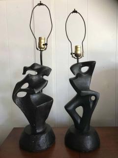 Marianna Von Allesch Spectacular Pair of Marianna von Allesch Cubism Male Female Lamp Rima - 1600660