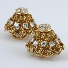 Marianne Ostier Marianne Ostier Mid 20th Century Diamond and Gold Earrings - 202084