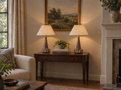 Marianne Starck Large Table Lamps Brown Stoneware Denmark 1960s - 4793852