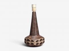 Marianne Starck Large Table Lamps Brown Stoneware Denmark 1960s - 4793857