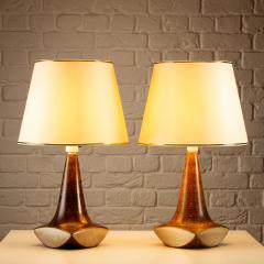 Marianne Starck Pair of Ceramic Table Lamps by Marianne Starck Denmark 1960s - 3892695