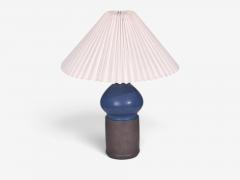 Marianne Starck Table Lamp Blue and Brown Stoneware Denmark 1960s - 4802729