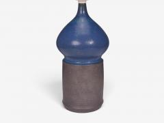 Marianne Starck Table Lamp Blue and Brown Stoneware Denmark 1960s - 4802732