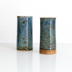 Marianne Westman 3 MARIANNE WESTMAN RORSTRAND STUDIO VASES IN BLUE GLAZE  - 4041710