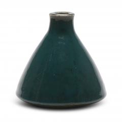 Marianne Westman Brutalist Conical Vase in Deep Teal by Marianne Westman - 2207289