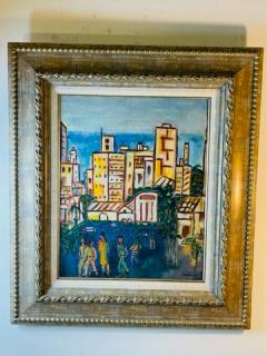 Mariano Rodriguez EXCEPTIONAL ABSTRACT CITY VILLAGE SCENE PAINTING AFTER MARIANO RODRIGUEZ - 2186068