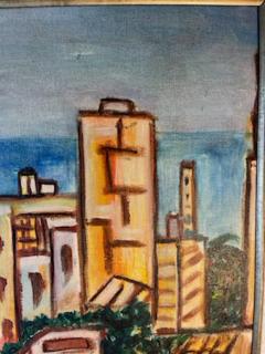 Mariano Rodriguez EXCEPTIONAL ABSTRACT CITY VILLAGE SCENE PAINTING AFTER MARIANO RODRIGUEZ - 2186075