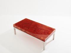 Marie Claude Fouquieres Marie Claude De Fouqui res orange fractal resin coffee table 1970 - 3702512