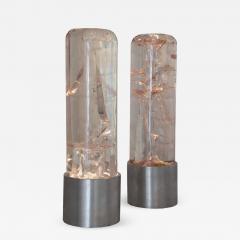 Marie Claude Fouquieres Rare Pair of Fractal Resin Sculptural Lamps - 543007