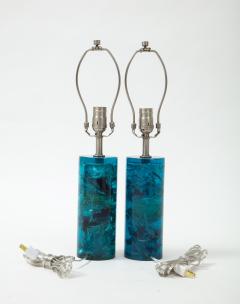 Marie Claude Fouquieres Turquoise Fractal Resin Lamps Marie Claude Fouquieres - 2198288