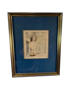 Marie Laurencin SIGNED MARIE LAURECIN ANGELWITH GUITAR DRYPOINT ETCHING - 4494788