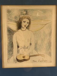 Marie Laurencin SIGNED MARIE LAURECIN ANGELWITH GUITAR DRYPOINT ETCHING - 4494790