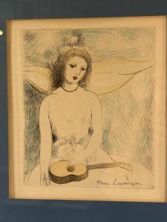 Marie Laurencin SIGNED MARIE LAURECIN ANGELWITH GUITAR DRYPOINT ETCHING - 4494793