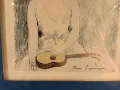 Marie Laurencin SIGNED MARIE LAURECIN ANGELWITH GUITAR DRYPOINT ETCHING - 4494794