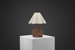 Marie Nielsen Textured Ceramic Table Lamp by Bodil Marie Nielsen Denmark 1970s - 4566857