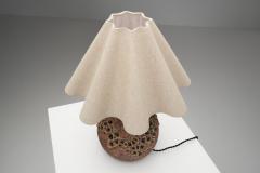 Marie Nielsen Textured Ceramic Table Lamp by Bodil Marie Nielsen Denmark 1970s - 4566861