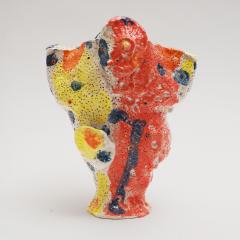 Marie Pierre Biau SHELL VASE 4 MULTICOLOURED Glazed sandstone sculpture - 4453776