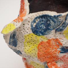 Marie Pierre Biau SHELL VASE 4 MULTICOLOURED Glazed sandstone sculpture - 4453780