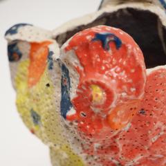 Marie Pierre Biau SHELL VASE 4 MULTICOLOURED Glazed sandstone sculpture - 4453781