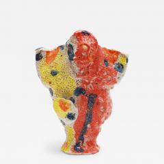 Marie Pierre Biau SHELL VASE 4 MULTICOLOURED Glazed sandstone sculpture - 4454807