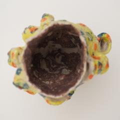 Marie Pierre Biau SHELL VASE 8 YELLOW AND WHITE Glazed sandstone sculpture - 4453765