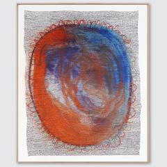 Marie Pierre Biau UNTITLED 75 X 56 BLUE RED 2021 Framed drawing on paper - 3310938
